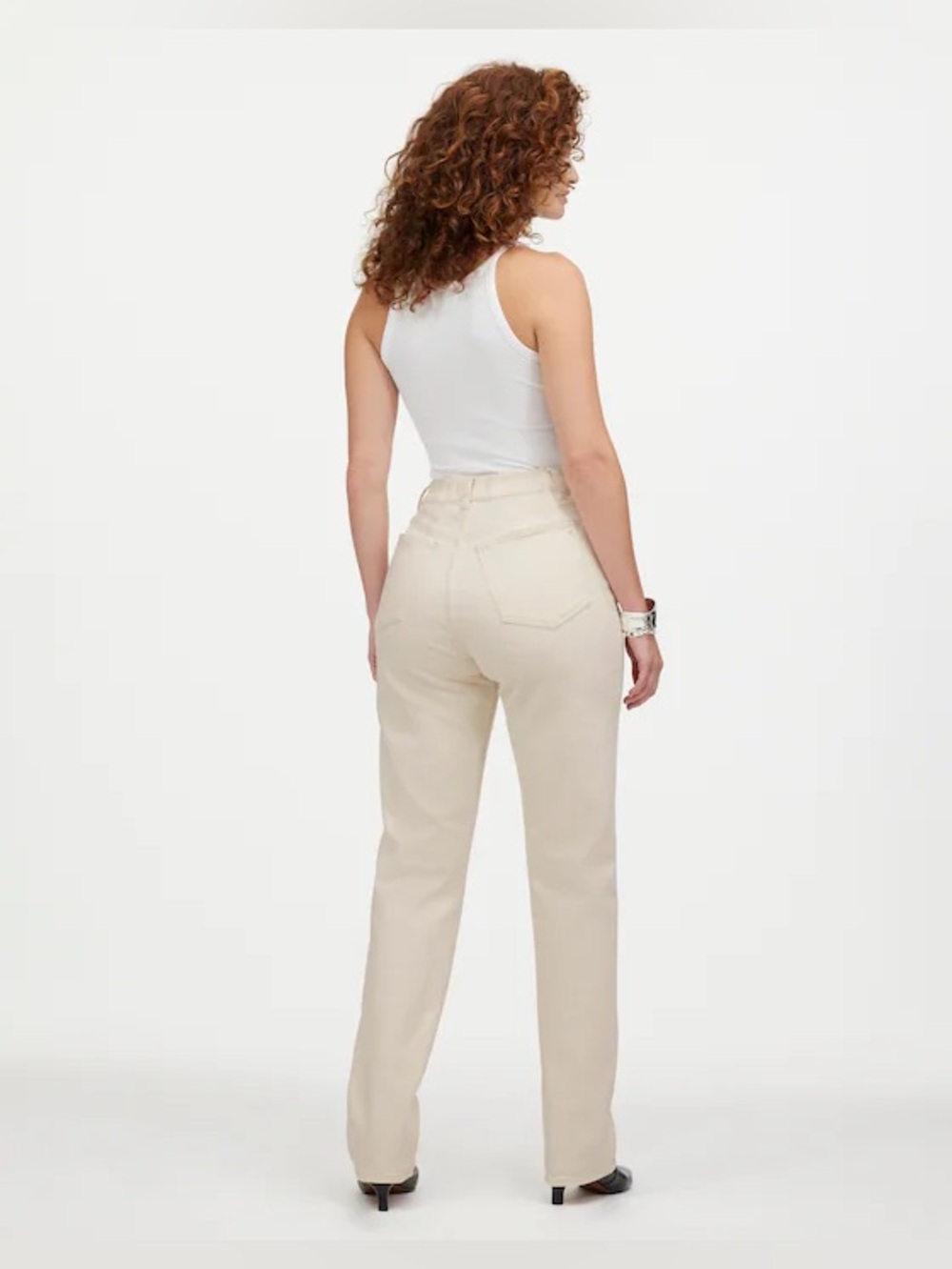 Madewell ‘Vintage Canvas’ Off White The Curvy ‘90s Straight Jean size 27 EUC - Picture 3 of 13